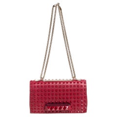 Valentino Rosso Studded Leather Va Va Voom Chain Shoulder Bag
