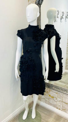 Valentino Ruffle & Sequin Embellished Silk Dress