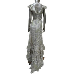 Valentino Ruffled Silk Gown US Size 6, Worn by Princess Mette-Marit
