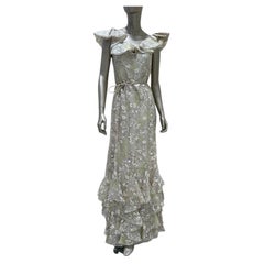 Valentino Ruffled Silk Gown US Size 6, Worn by Princess Mette-Marit