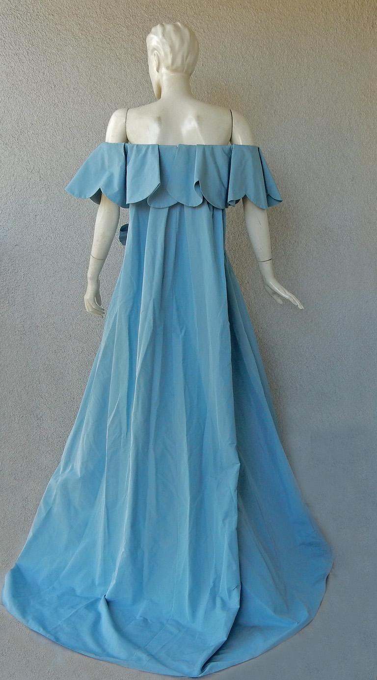 Women's Valentino Runway Bare Shoulder Full Train Dress Gown  new! For Sale