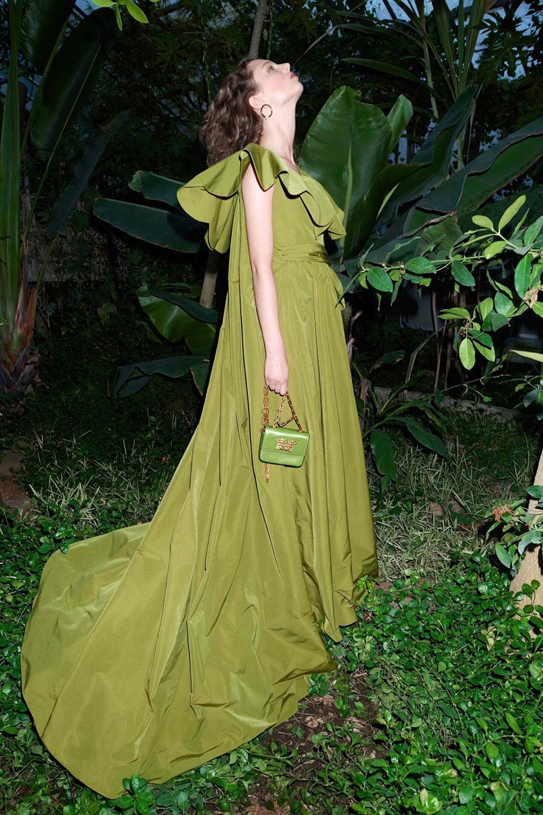 Valentino Runway Bare Shoulder Full Train Dress Gown  new! For Sale 1