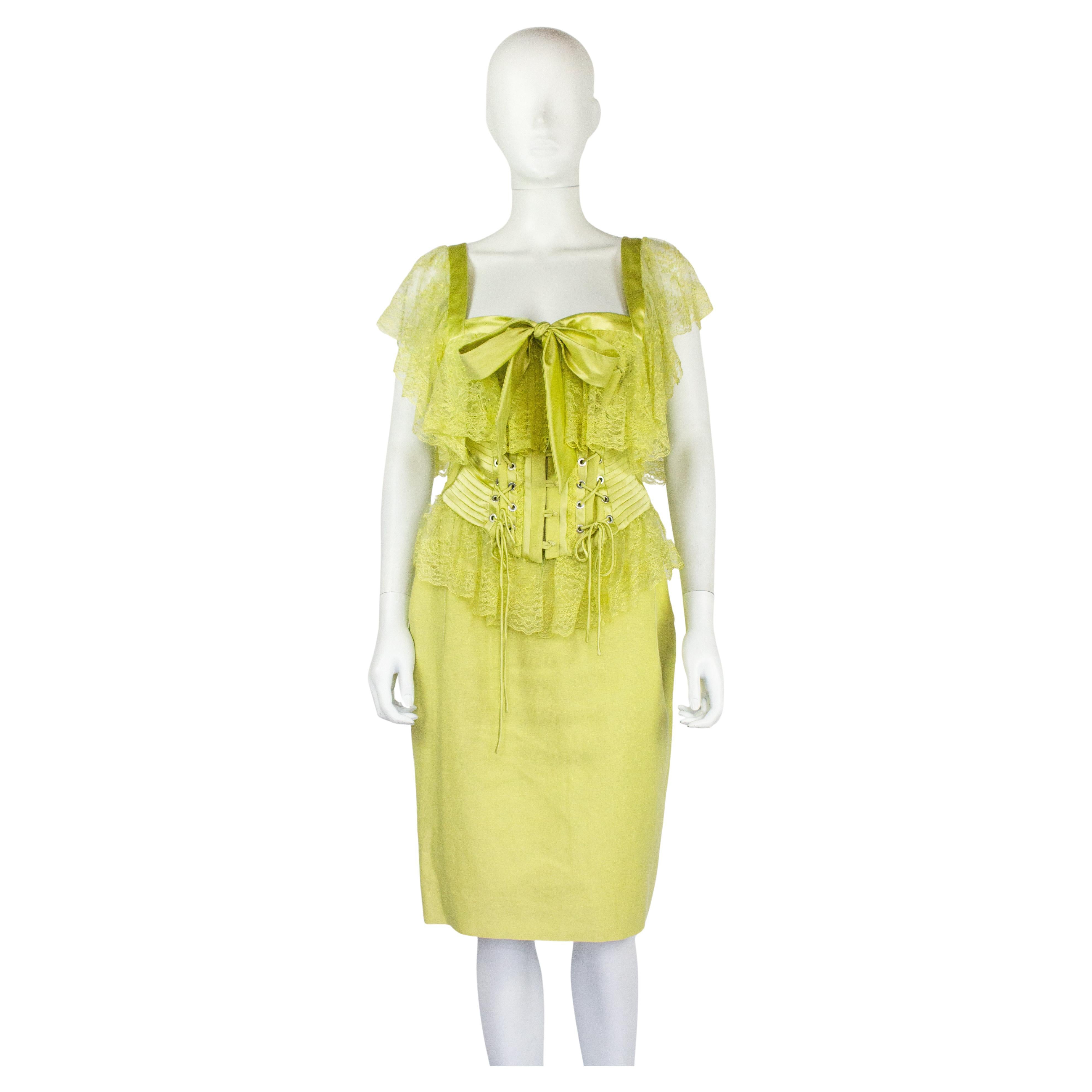 Valentino Runway Corset & Skirt, S/S 2004 For Sale