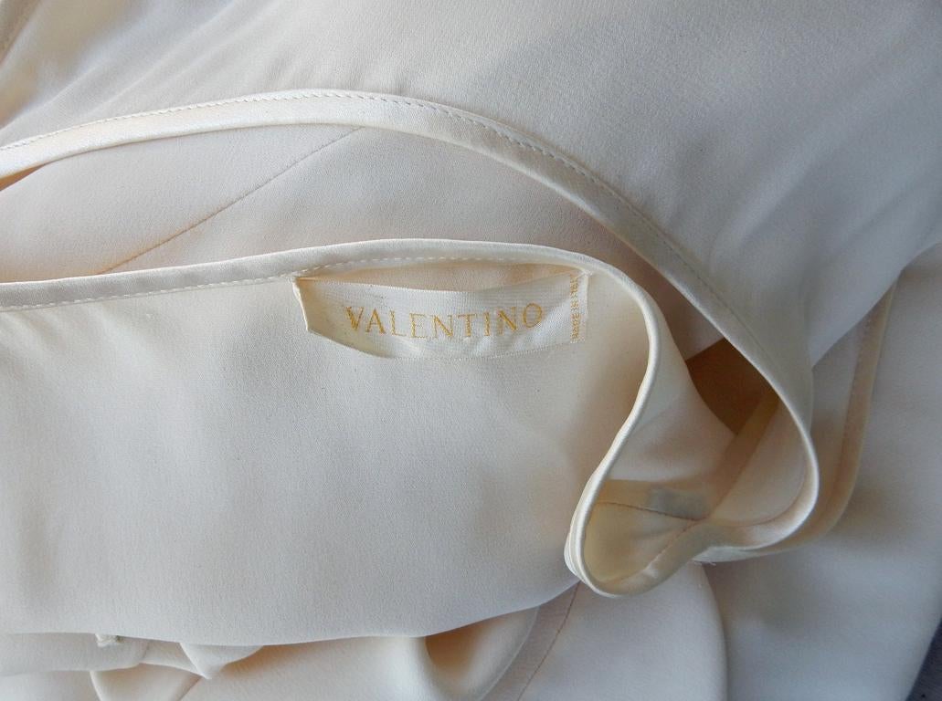 Women's Valentino Runway Subtly Sexy White Silk Gown