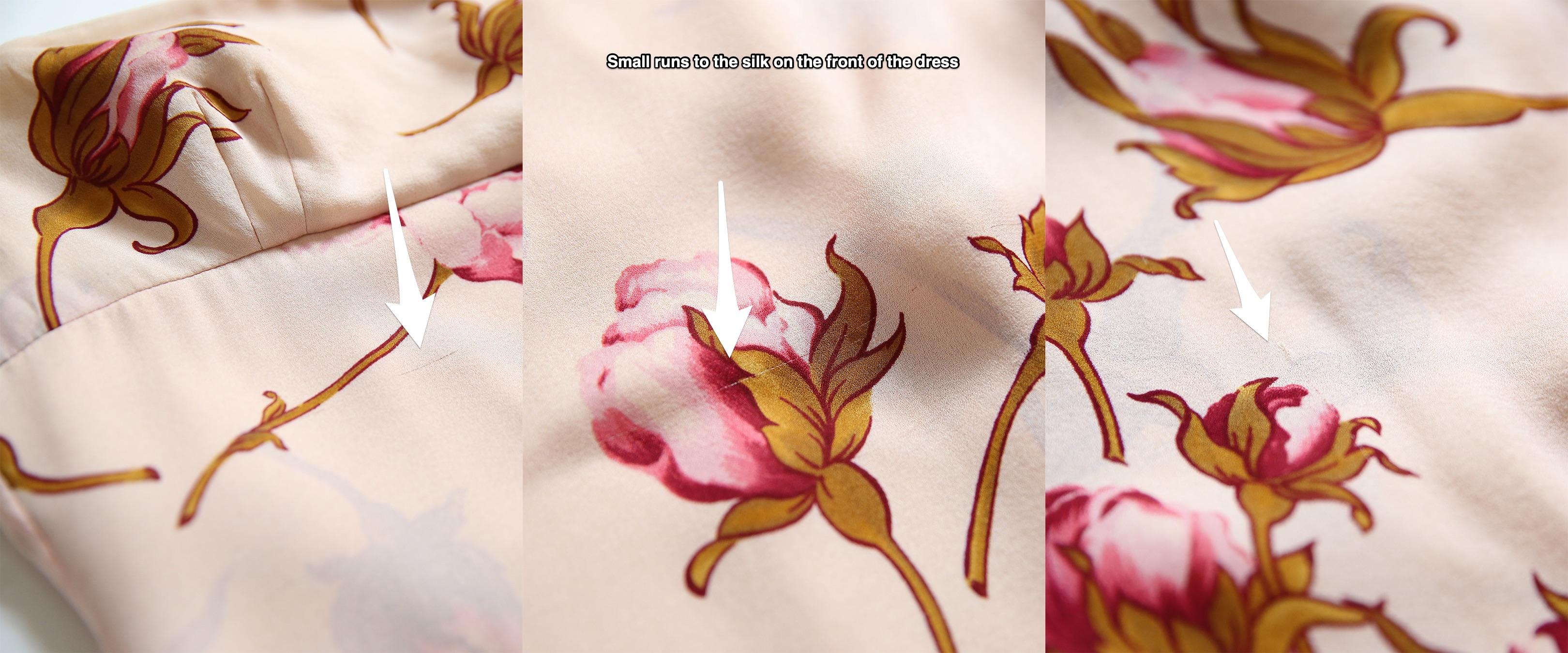 Valentino S/S 06 rosa-gelb-rosa Blumendruck eine Schulter Kleid Zug Kleid im Angebot 14