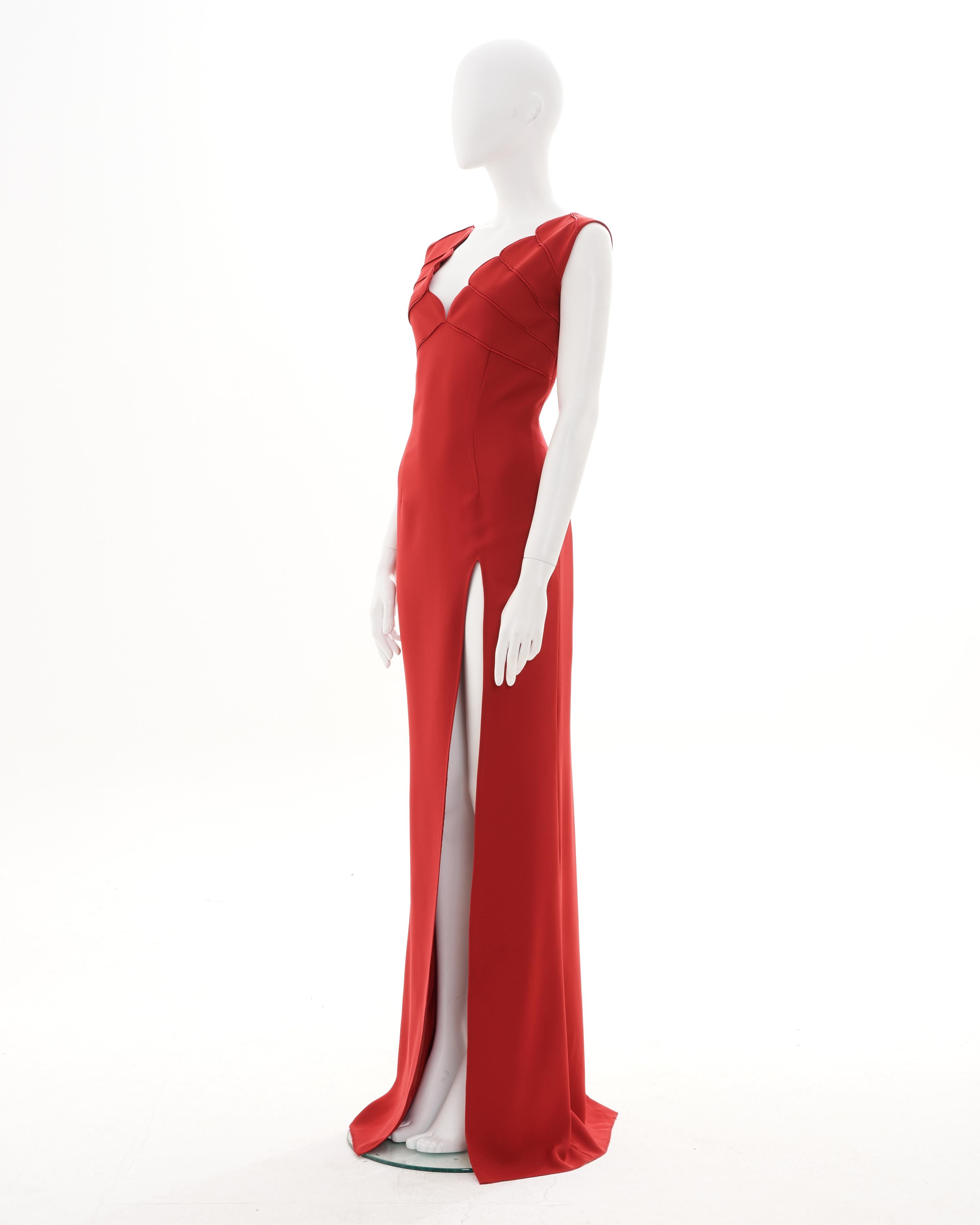 Valentino S/S 1992 Vestido largo rojo Red