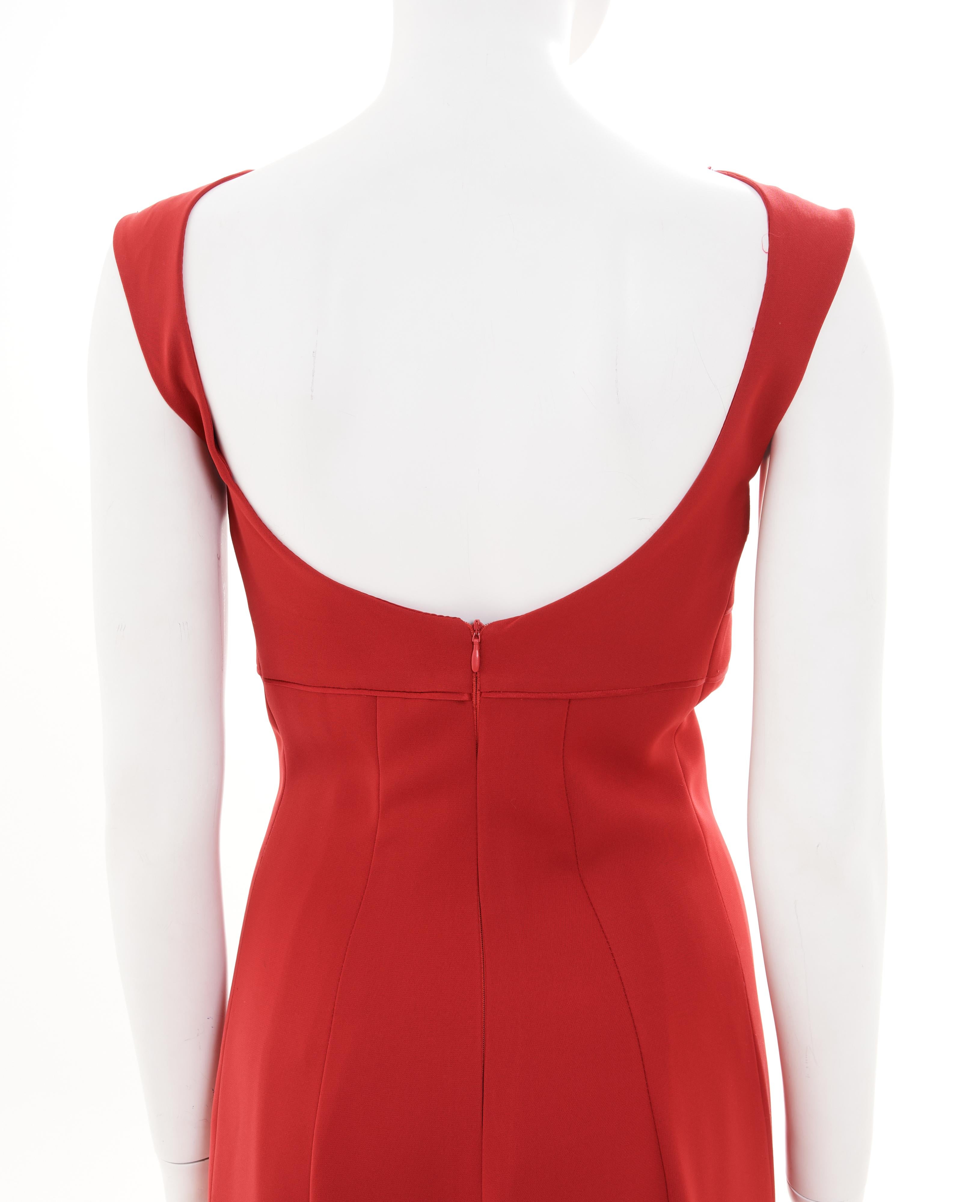Valentino S/S 1992 Vestido largo rojo 1