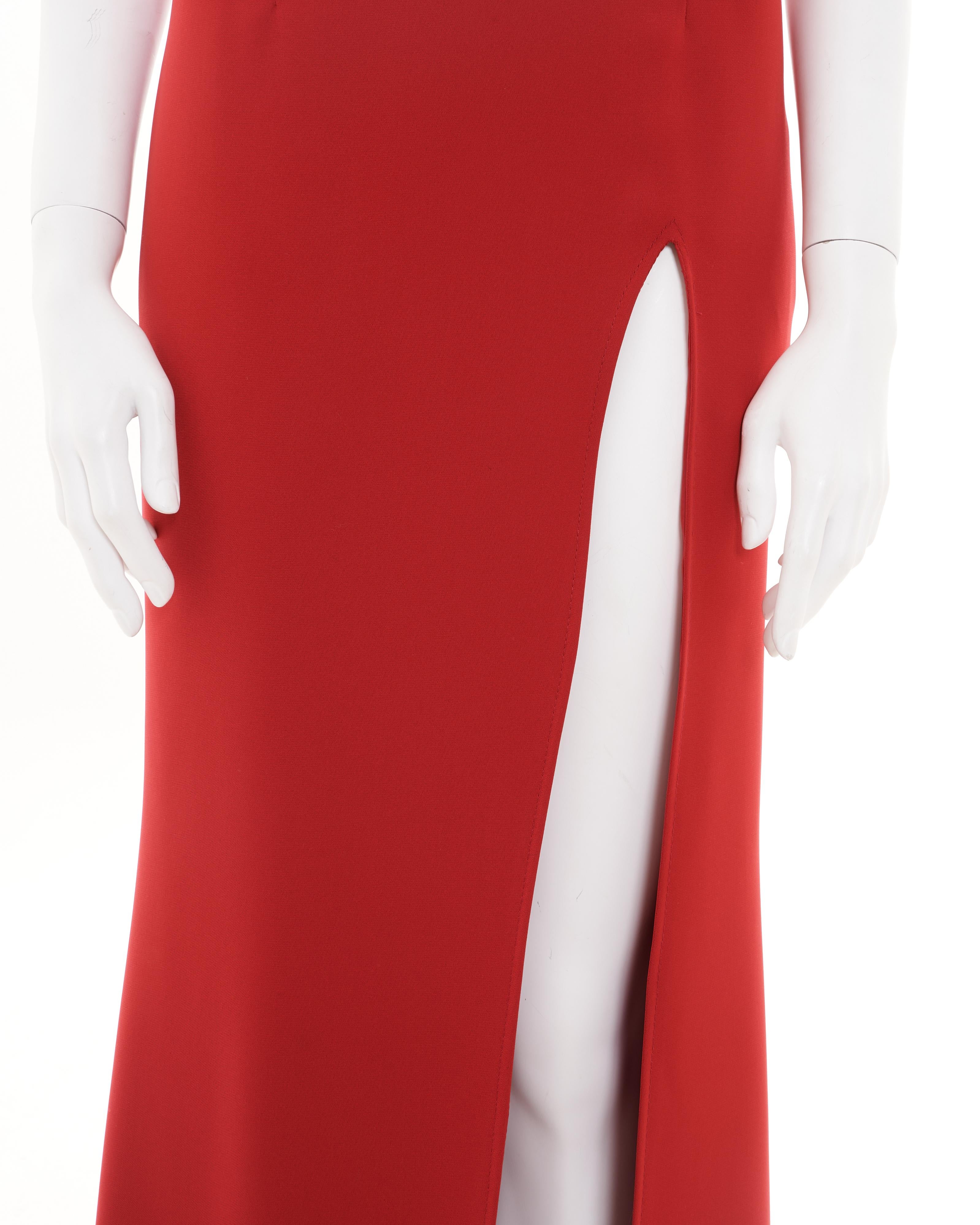 Valentino S/S 1992 Vestido largo rojo 3