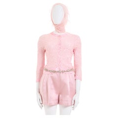 Valentino S/S 1995 Conjunto cuatro piezas lentejuelas rosa