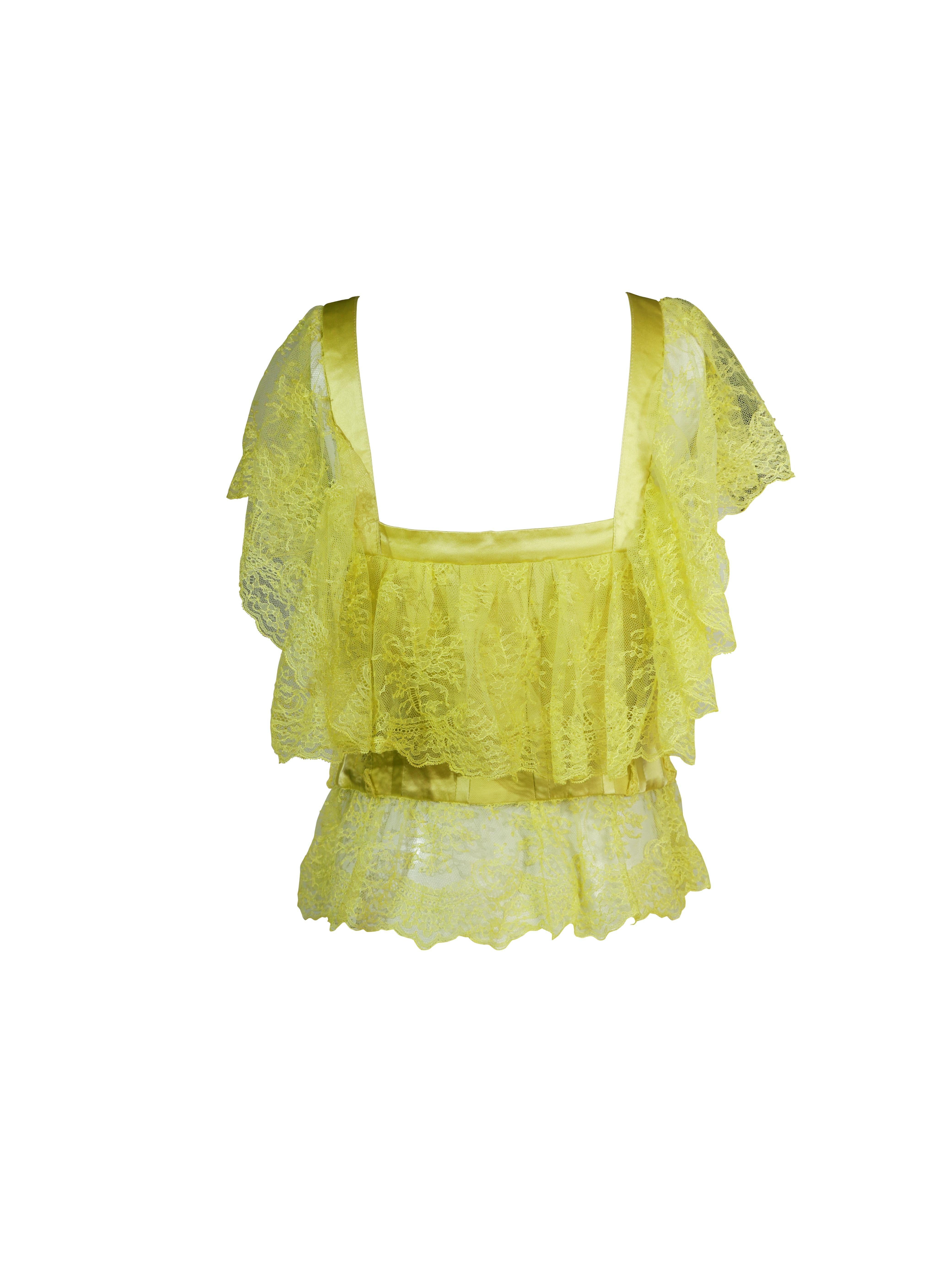 VALENTINO S/s 2004 Corsé Verde Claro Visto En La Pasarela en venta 2