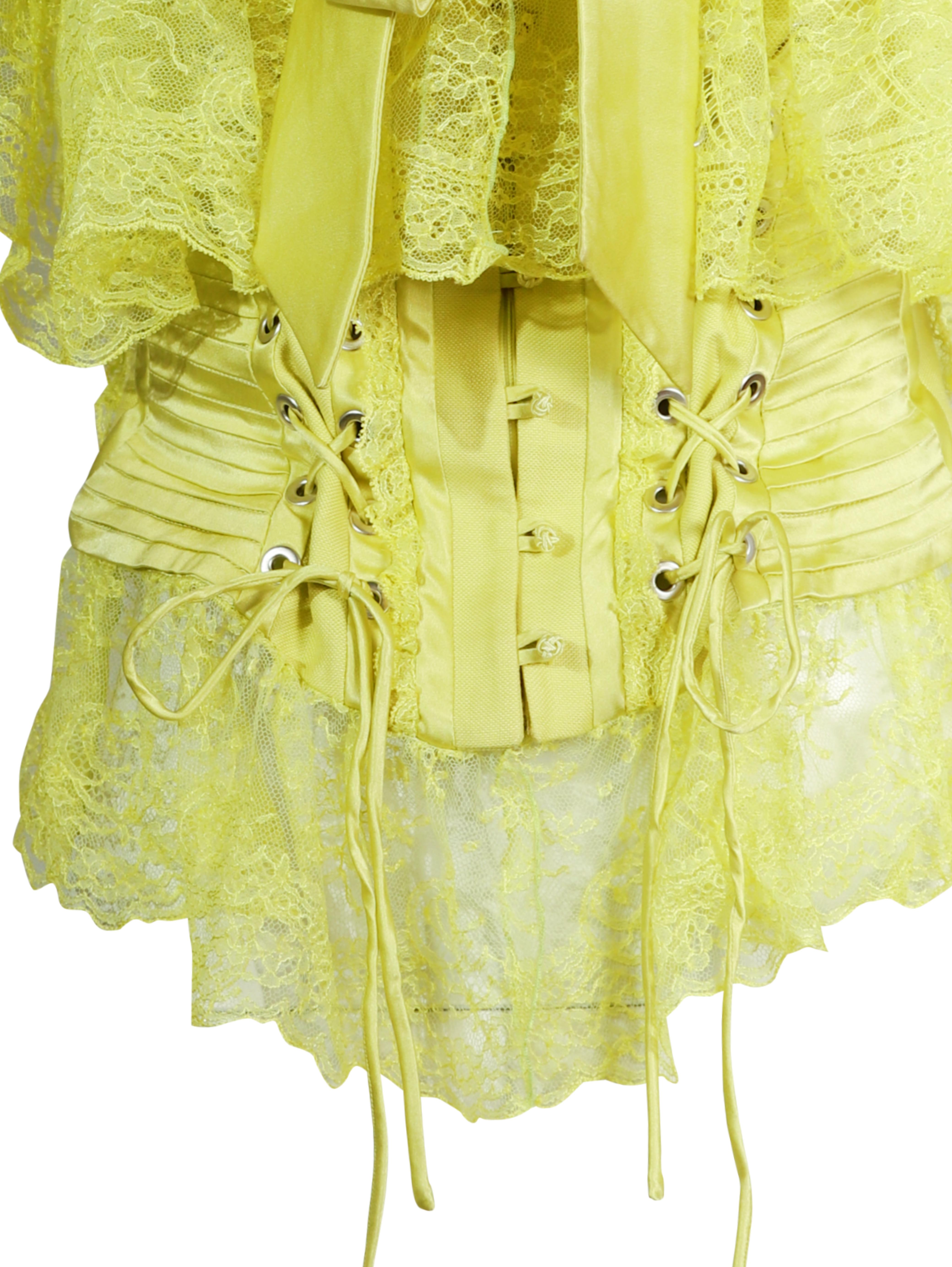 VALENTINO S/s 2004 Corsé Verde Claro Visto En La Pasarela en venta 4