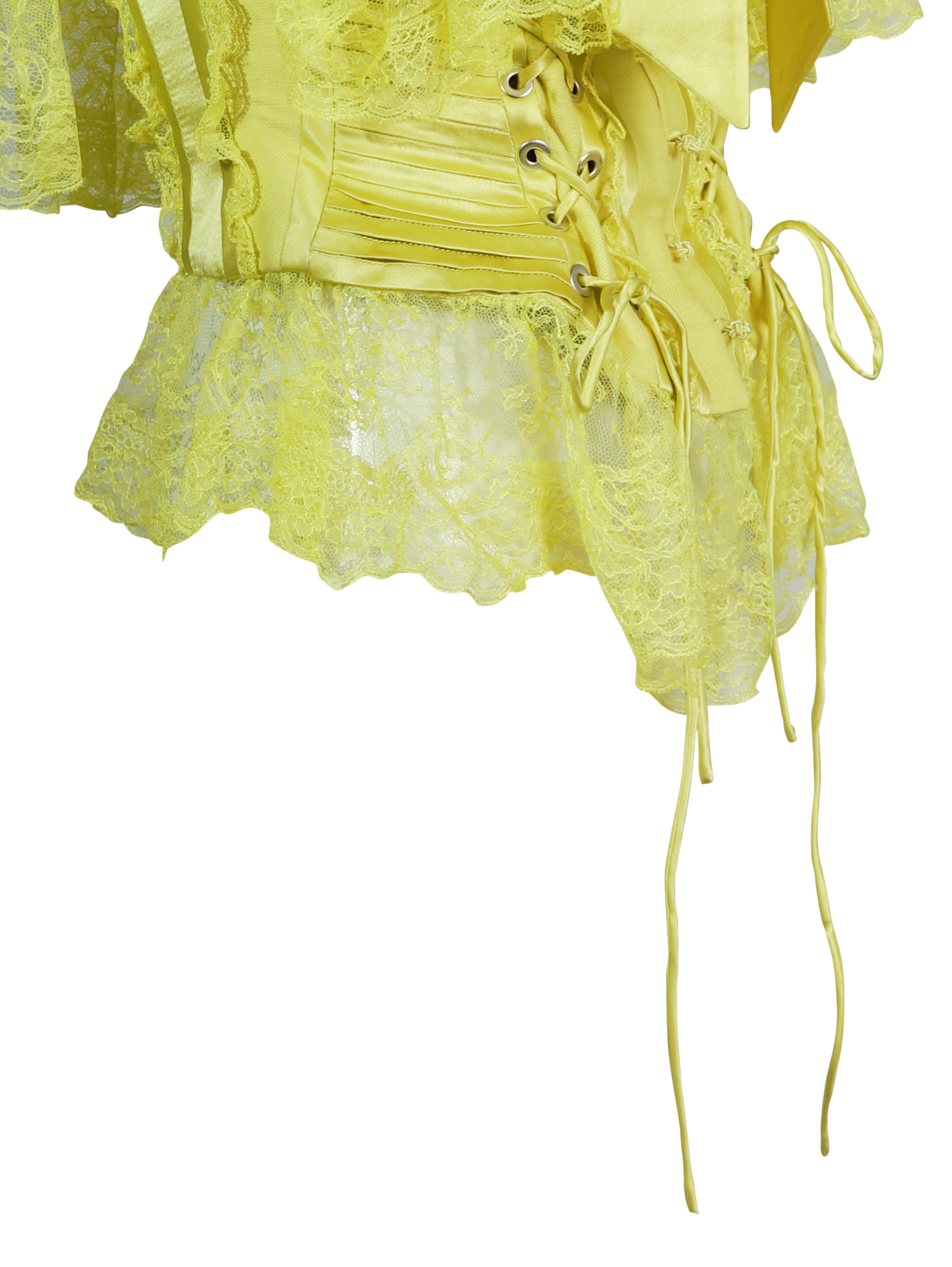 VALENTINO S/s 2004 Corsé Verde Claro Visto En La Pasarela en venta 5