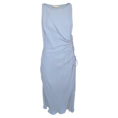 Valentino S/S 2004 RUNWAY Lattice Silk Powder Blue Cutout Dress Sz10