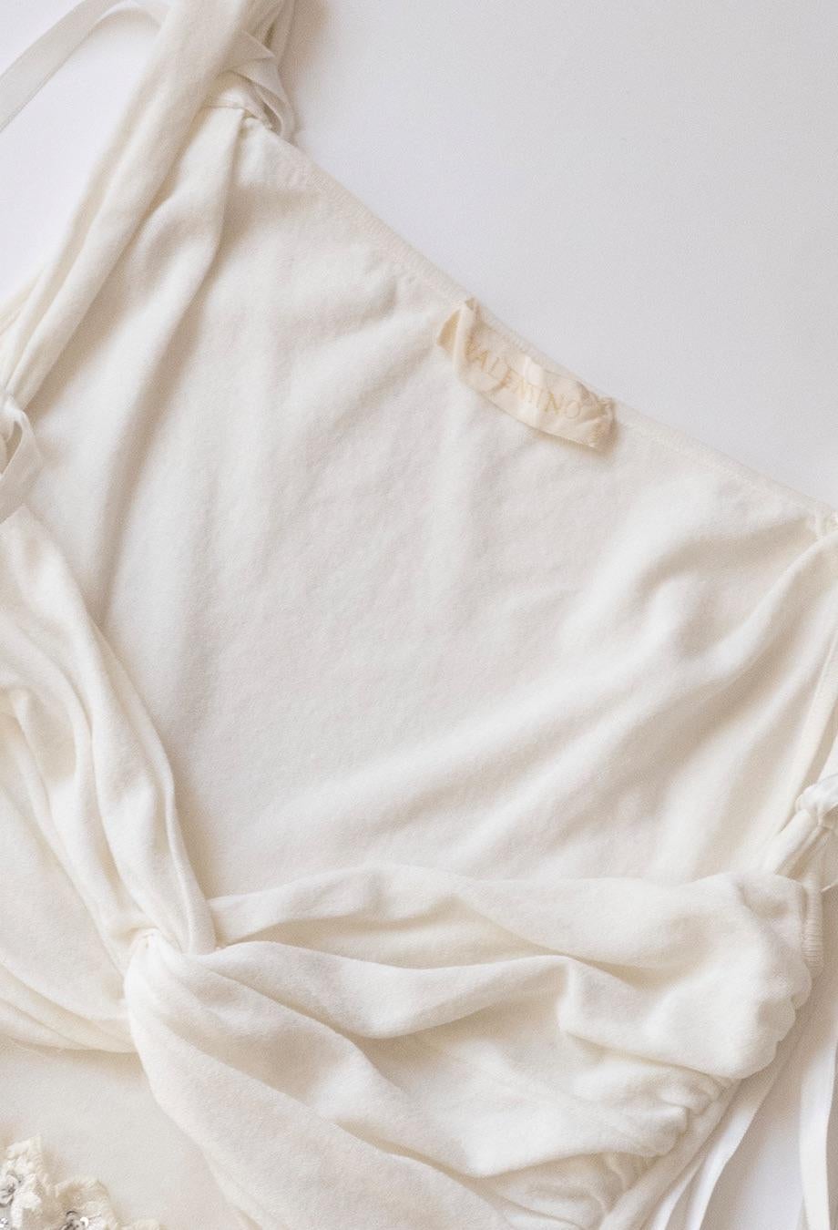Valentino S/S 2004 Runway Off White Sequin Top 4