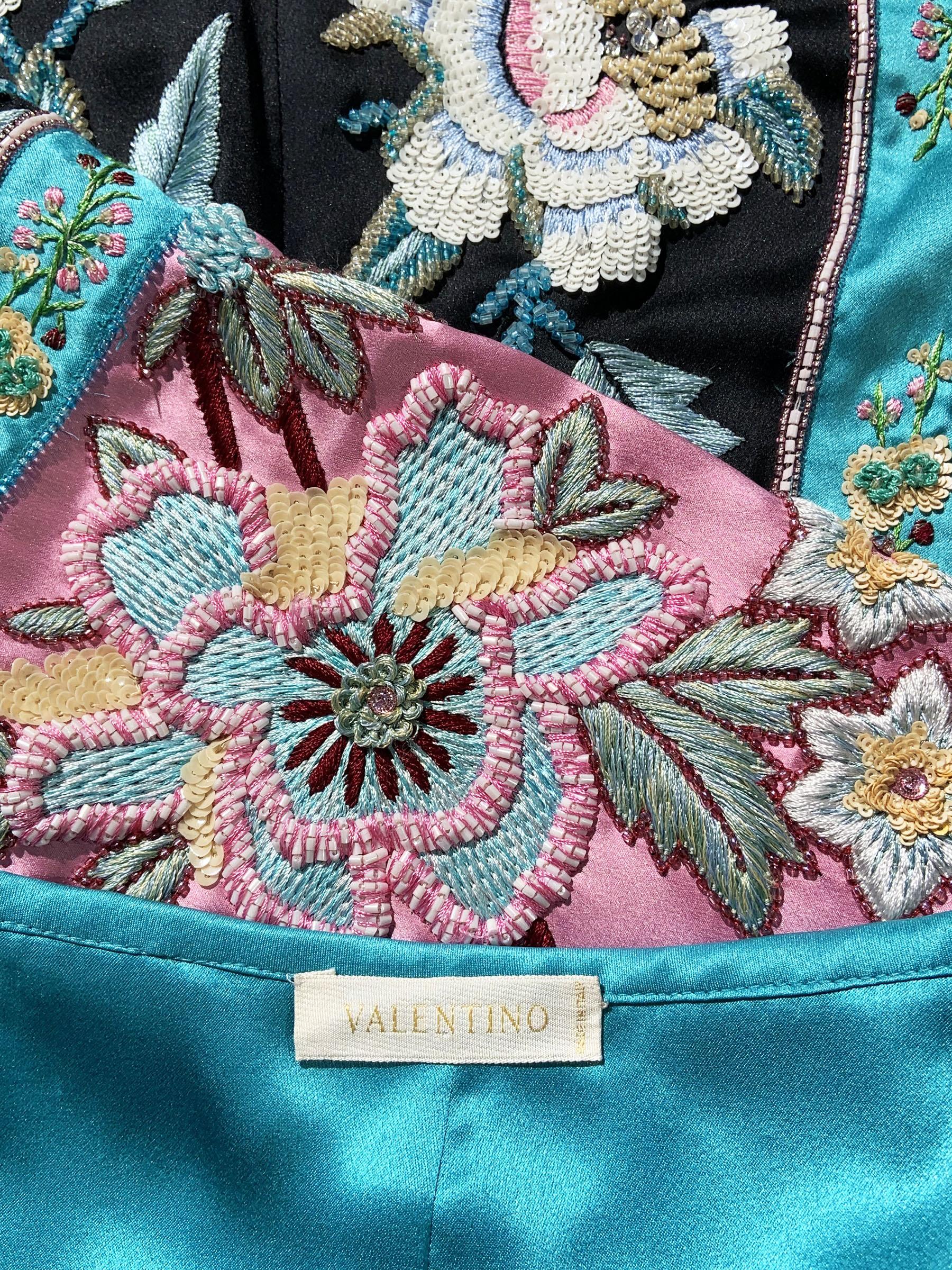 Valentino S/S 2006 Runway Silk Fully Beaded & Embroidered Jacket Blazer size 4 For Sale 6