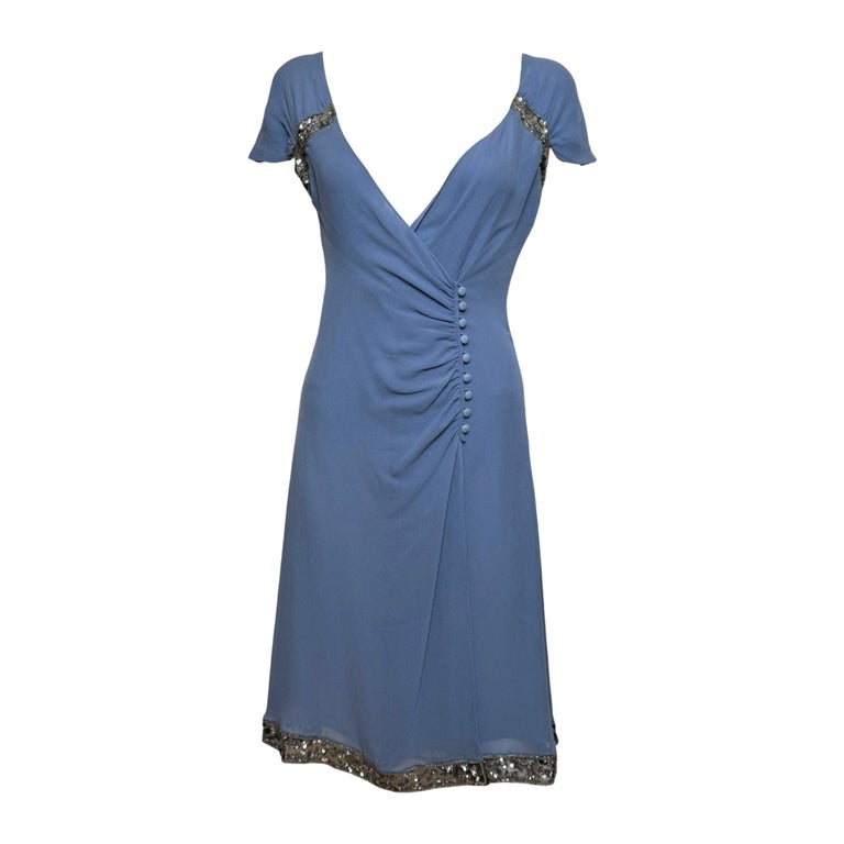 Valentino S/S 2006 Silk Jersey Beaded Dress For Sale at 1stDibs Valentino S/S 2006 Silk Jersey Beaded Dress For Sale at 1stDibs