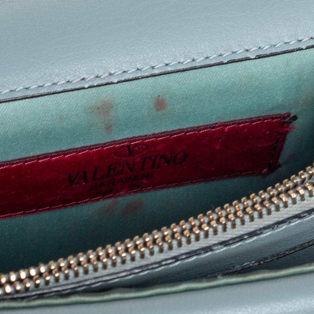 Valentino Sage Green Leather Rockstud Chain Crossbody Bag 3