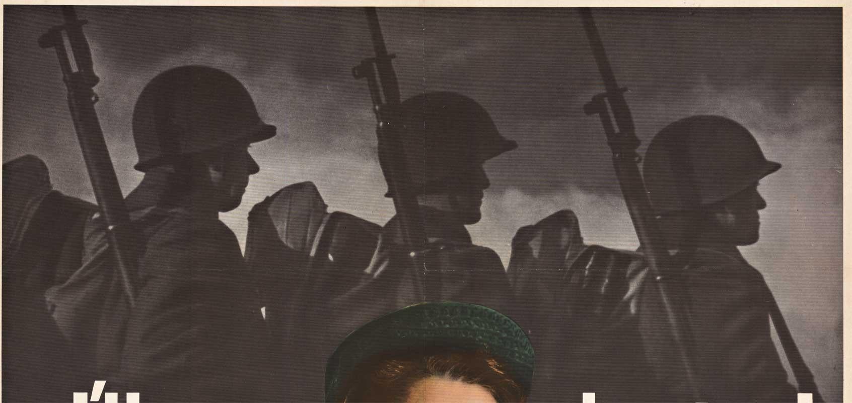 J'emporterai aussi la mienne !  Affiche vintage originale de la Seconde Guerre mondiale, 2e Guerre mondiale - Print de Valentino Sarra