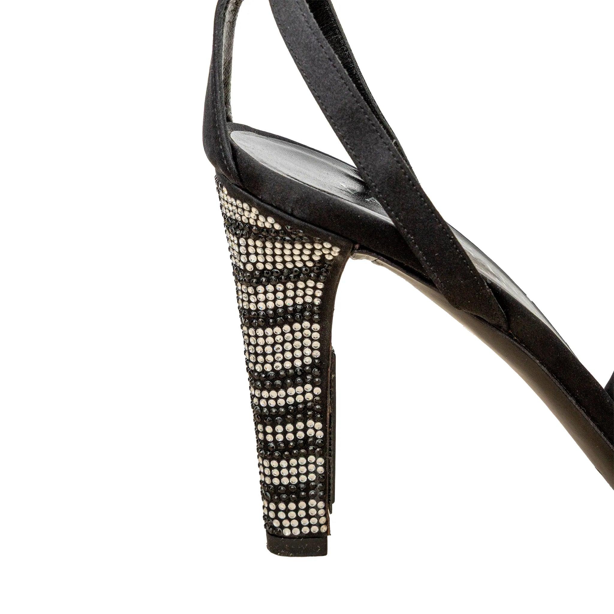 Tacones con correa al tobillo de satén Valentino - Años 00 en venta 2