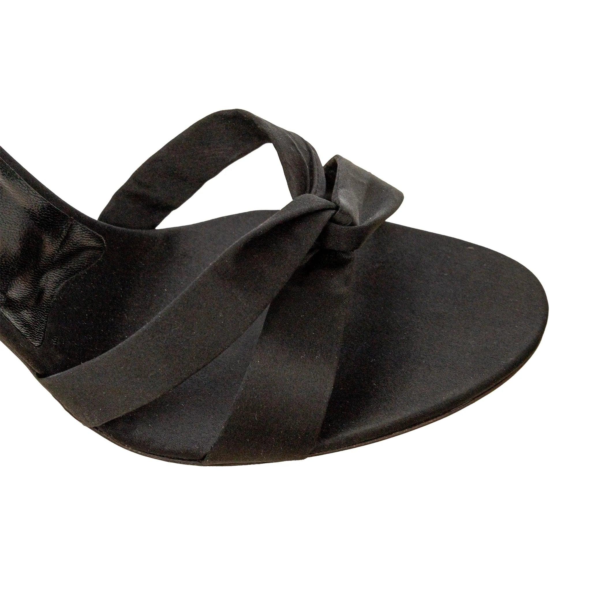 Tacones con correa al tobillo de satén Valentino - Años 00 en venta 3