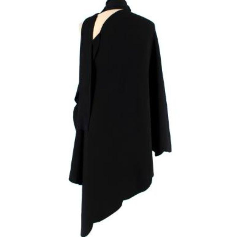 Valentino Scallop-Edged Asymmetric Cape Blouse In Excellent Condition For Sale In London, GB