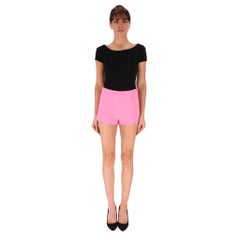 Valentino Scallop-Hem Silk Shorts