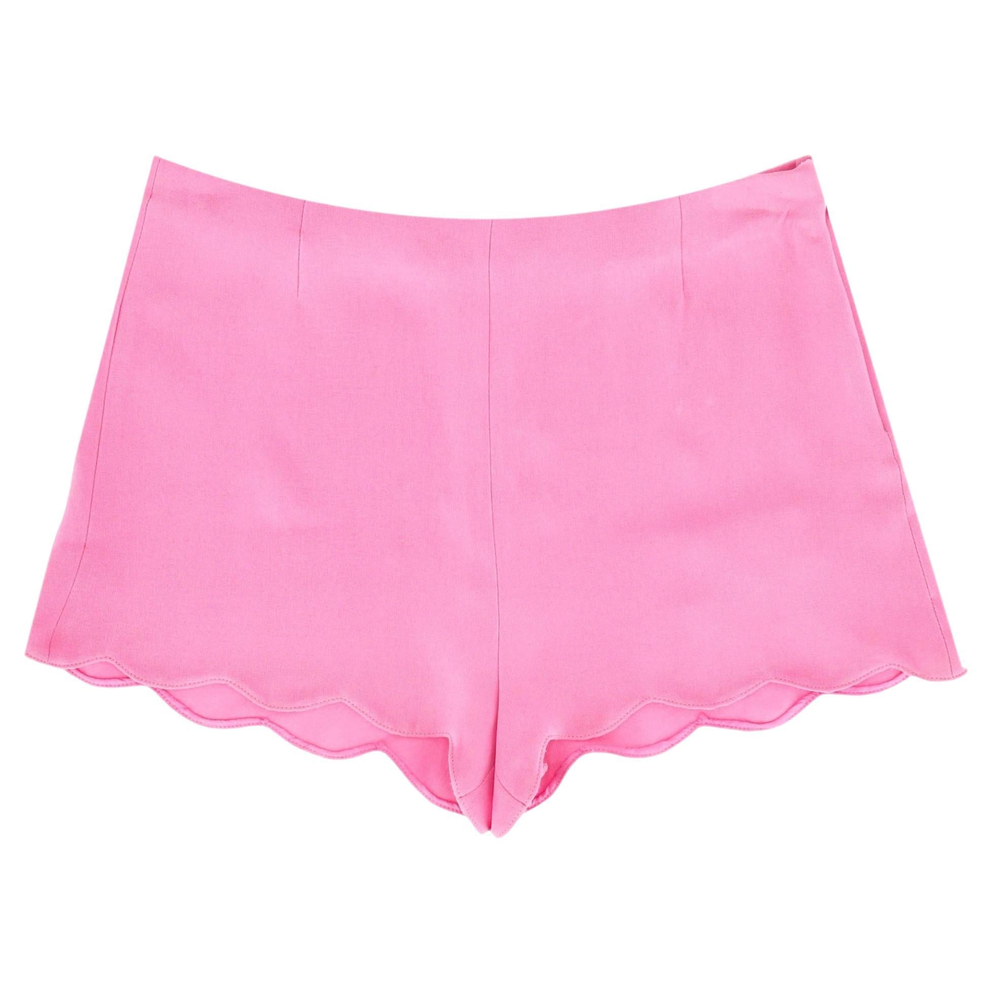 Short en soie à ourlet festonné Valentino