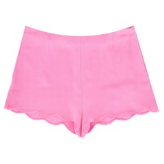 Pantalón corto de seda con dobladillo de festón Valentino