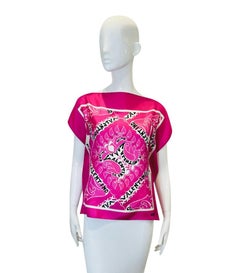 Valentino Scarf-Style Silk Top