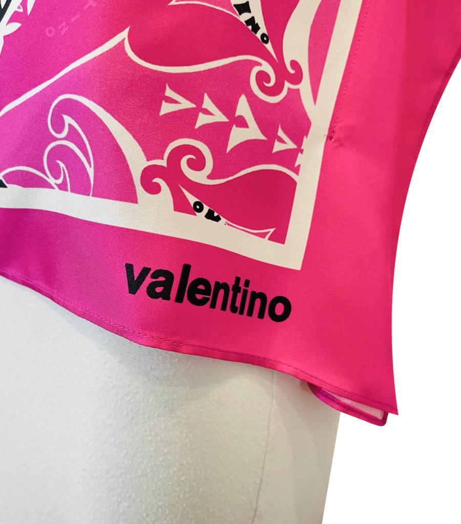 Valentino haut en soie style foulard en vente 1