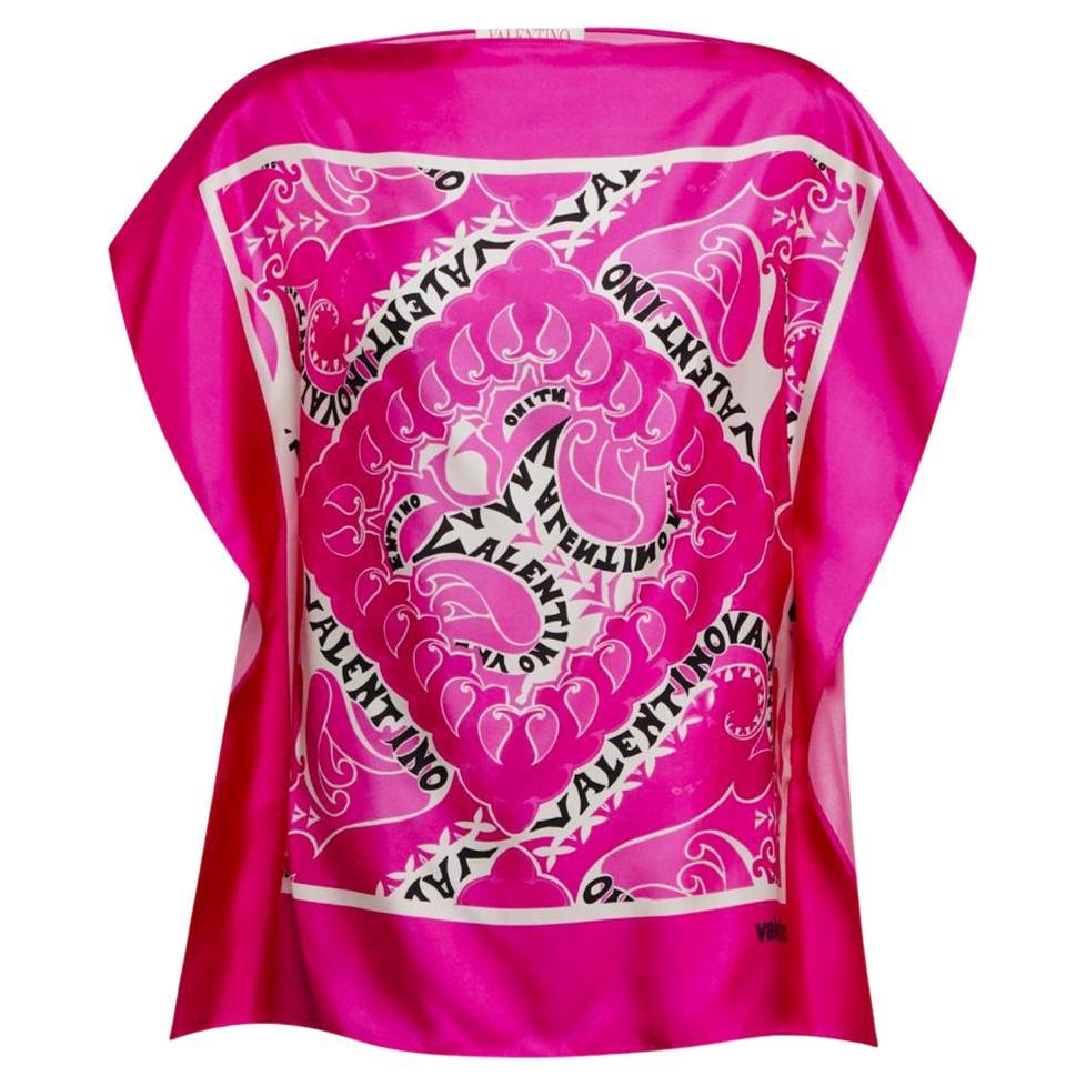 Valentino Scarf-Style Silk Top For Sale