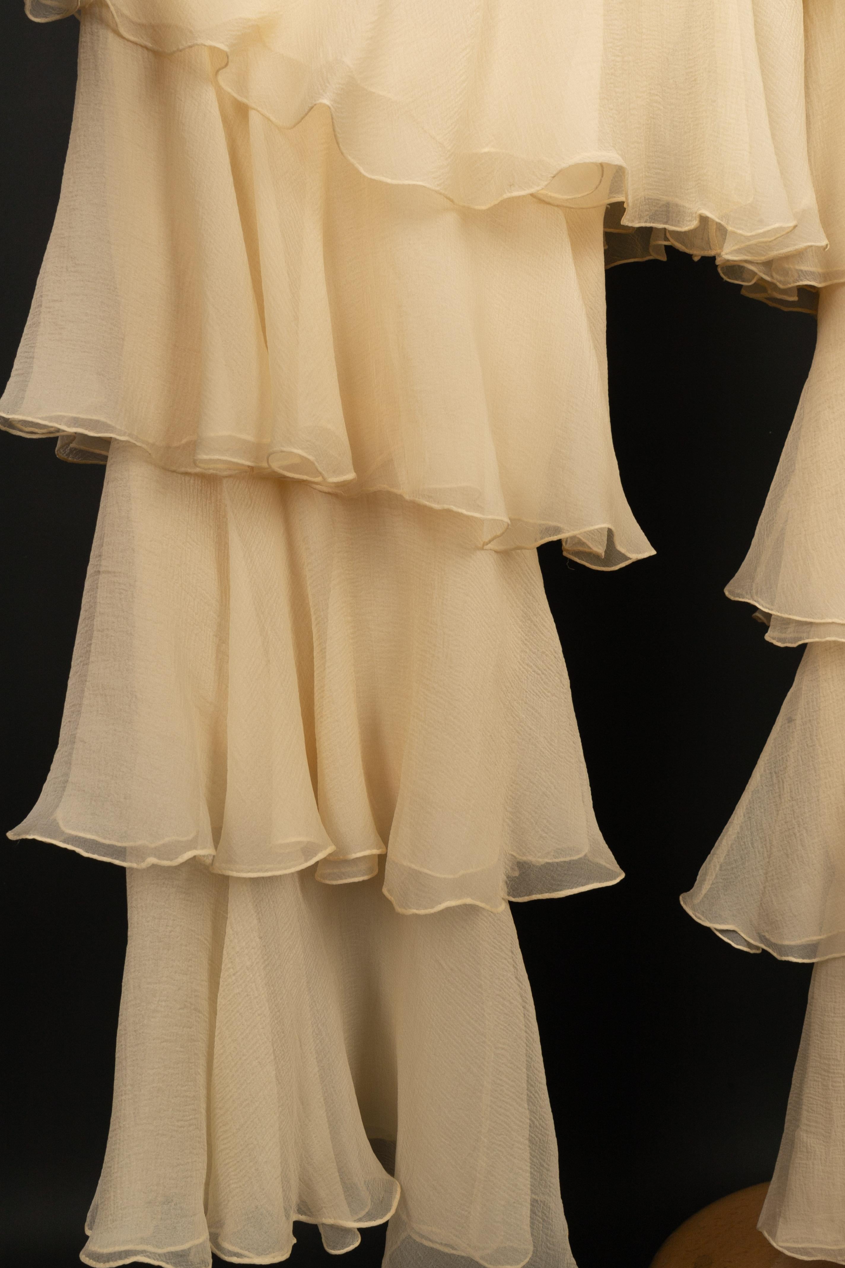Beige Valentino set Haute Couture 1993