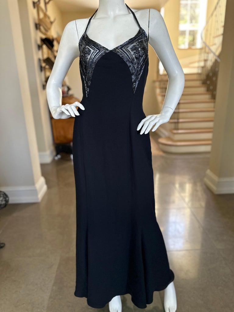 Valentino Sheer Beaded Black "The Devil Wears Prada" Dress 2005