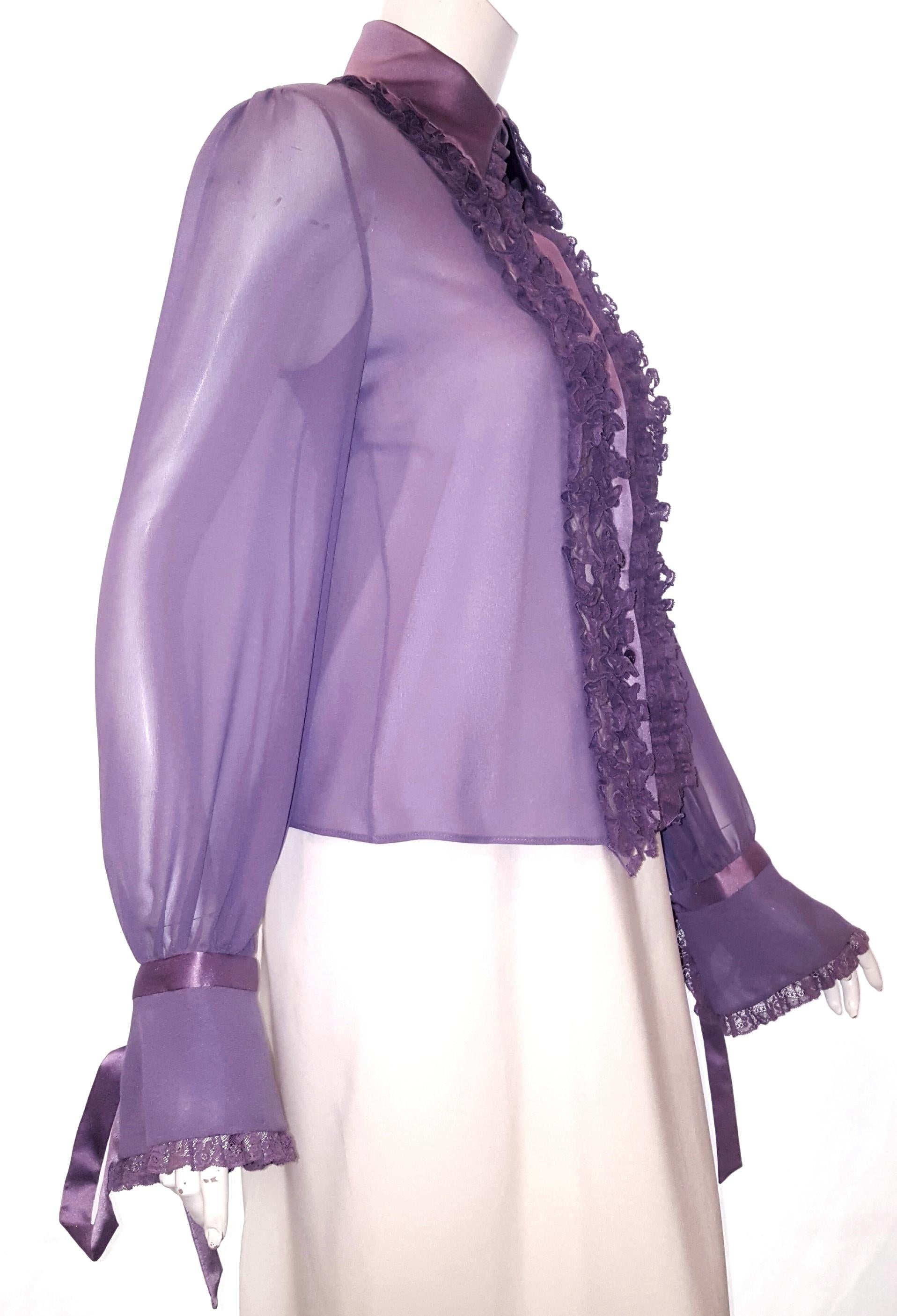 lavender blouse