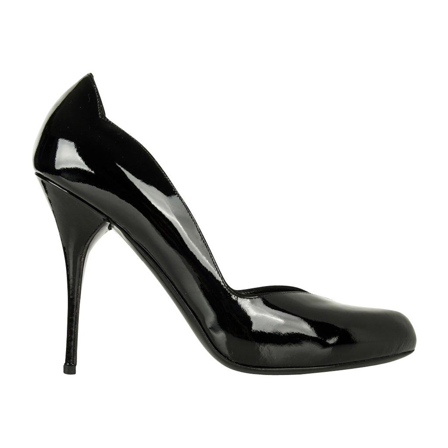 Valentino Shoe Jet Black Patent Sweetheart Lines 7 / 37 New For Sale at  1stDibs