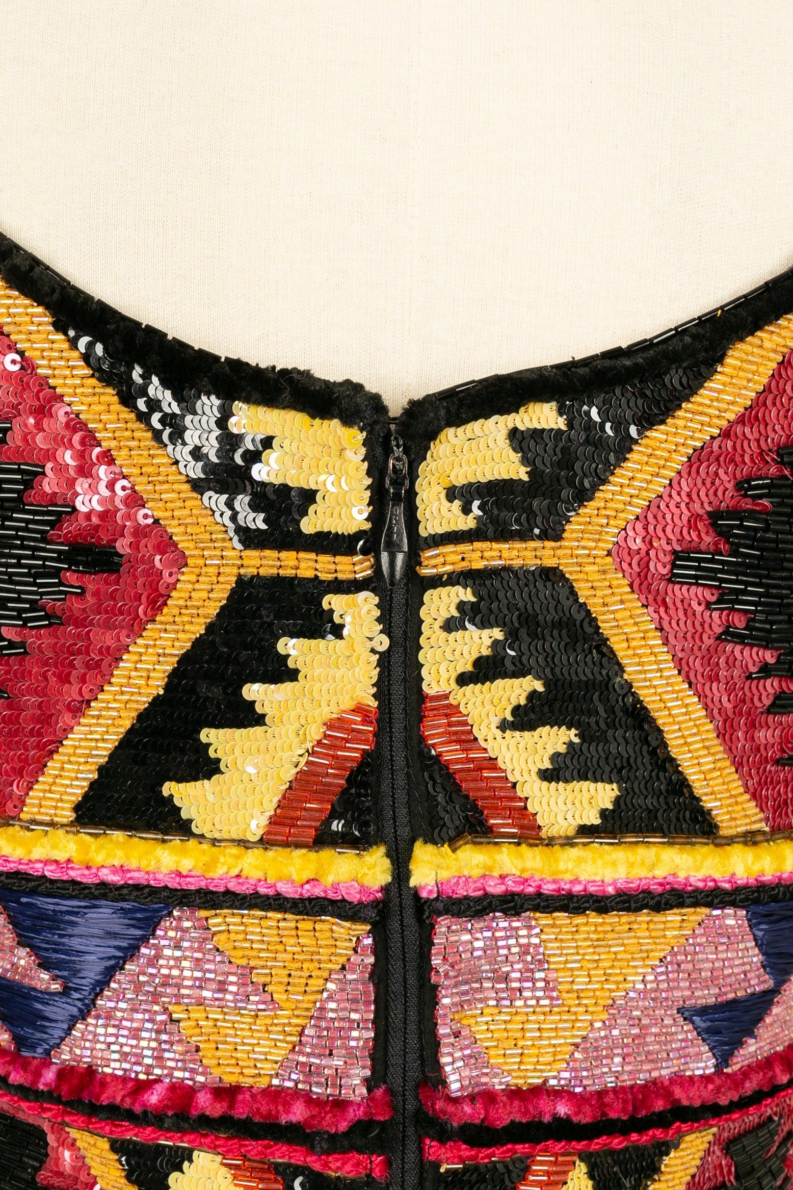 Valentino Short Dress Embroidered with Sequins 4