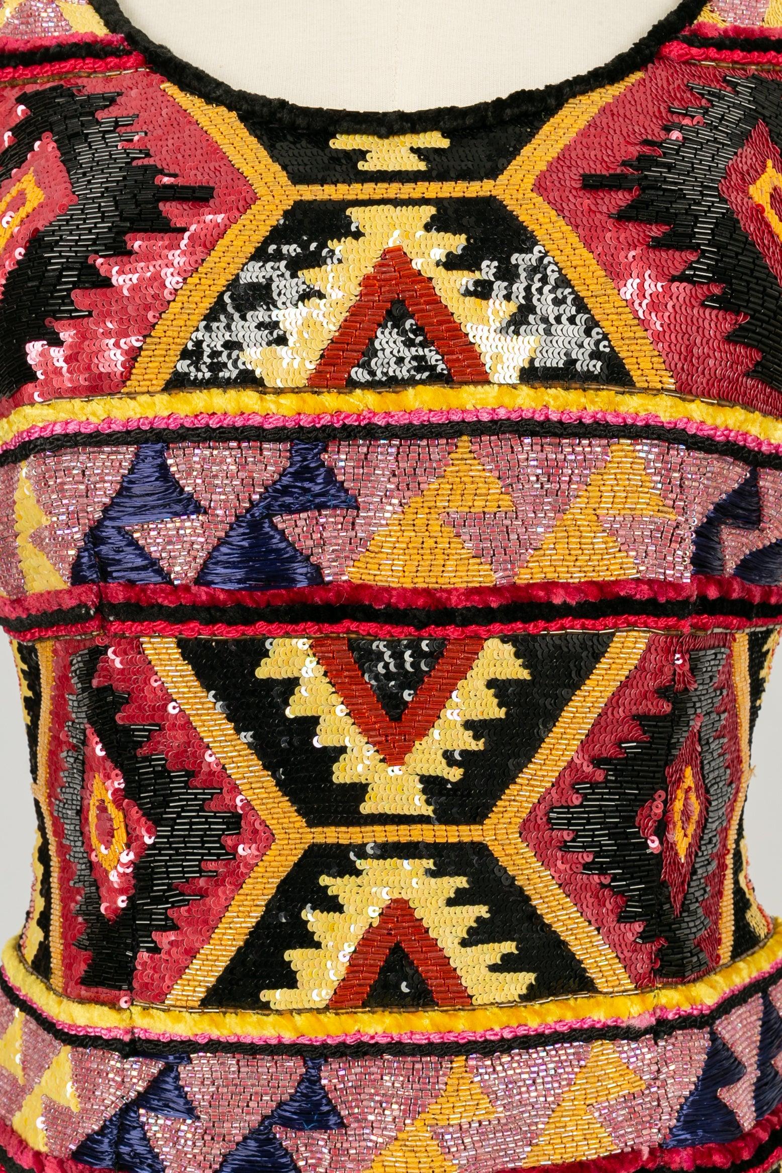 Valentino Short Dress Embroidered with Sequins 5
