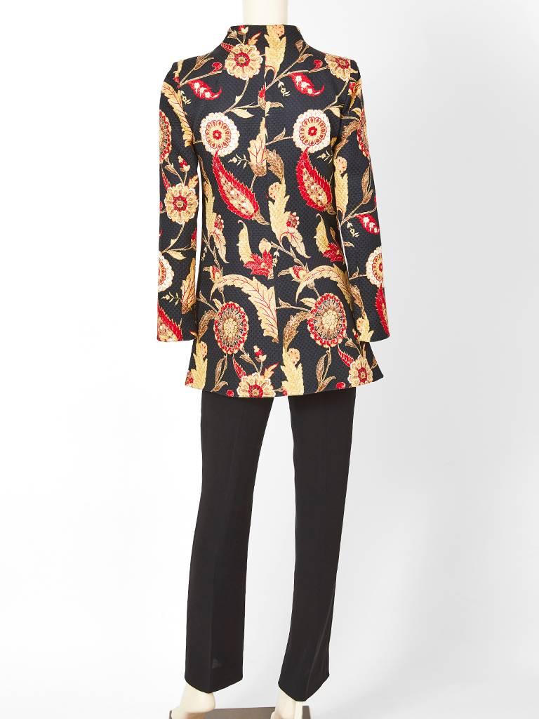 Valentino Silk Quilted Jacket and Pant Ensemble 1