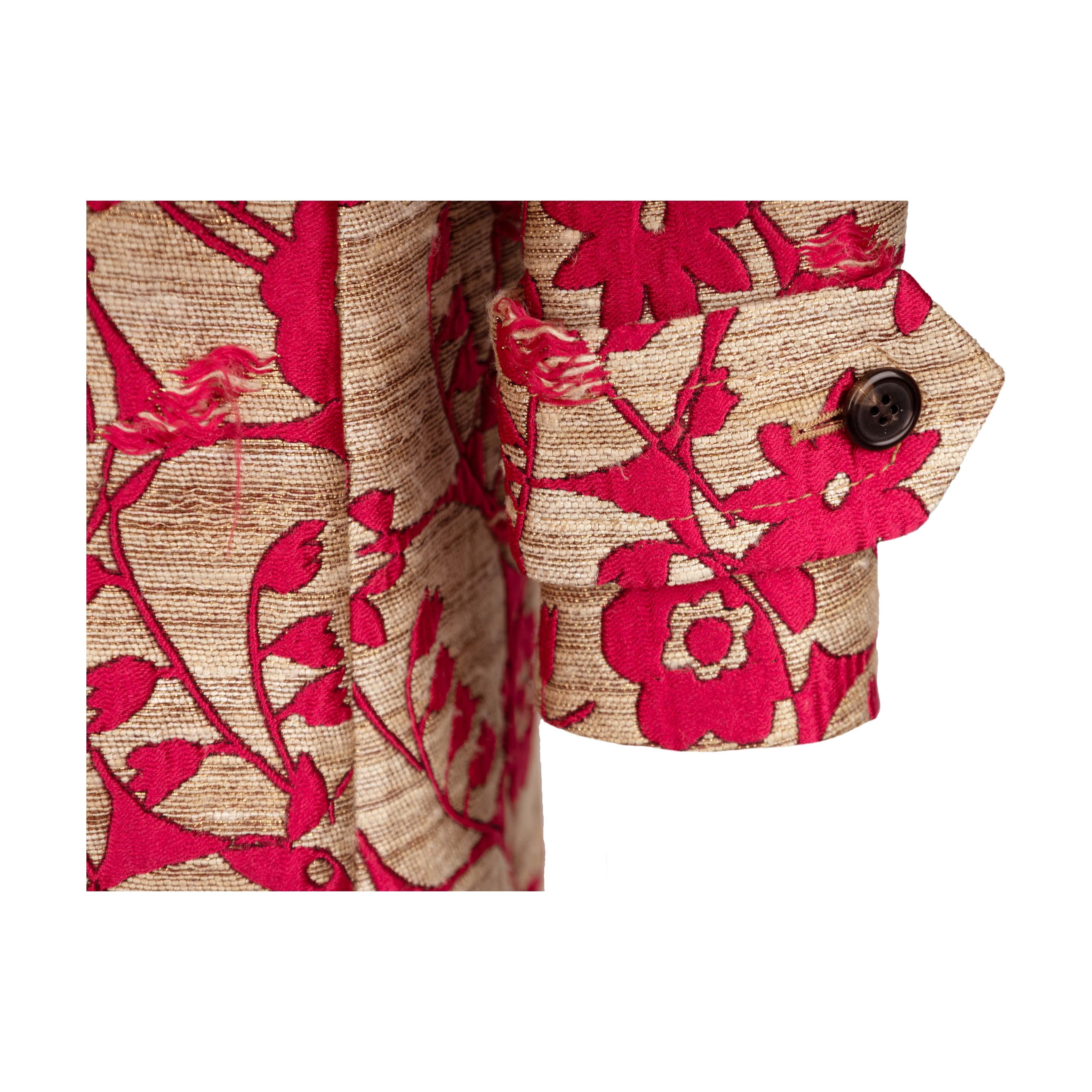 Valentino Silk Blend Jacquard Coat - '10s In Excellent Condition For Sale In Milano, IT