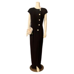 Valentino: abito da sera in crepe di seta con pannello posteriore trasparente