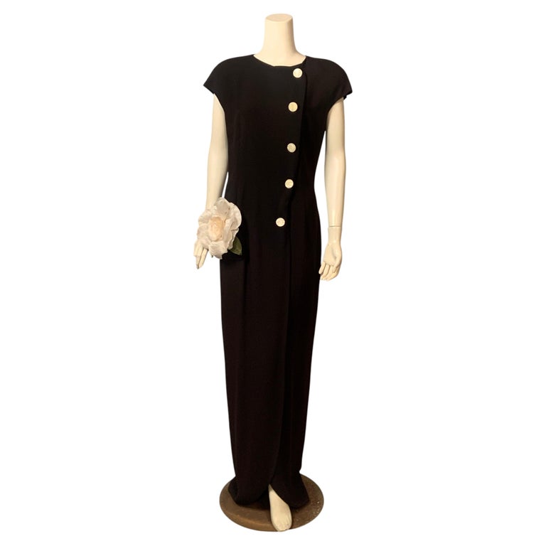 valentino evening dresses sale Valentino Silk Crepe Evening Dress with Sheer Back Panel