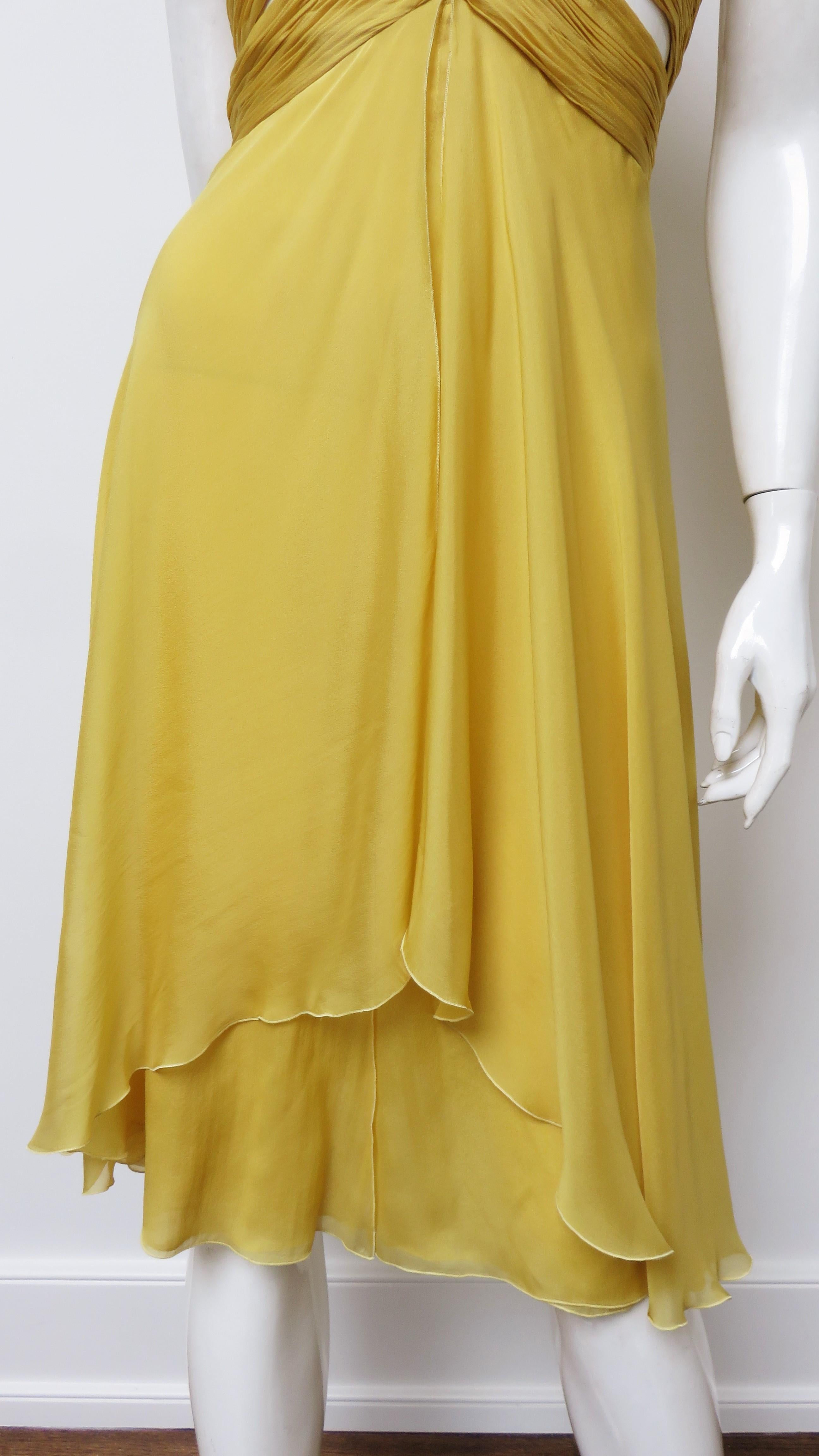 Valentino Silk Dress with Cut outs In Excellent Condition For Sale In Water Mill, NY