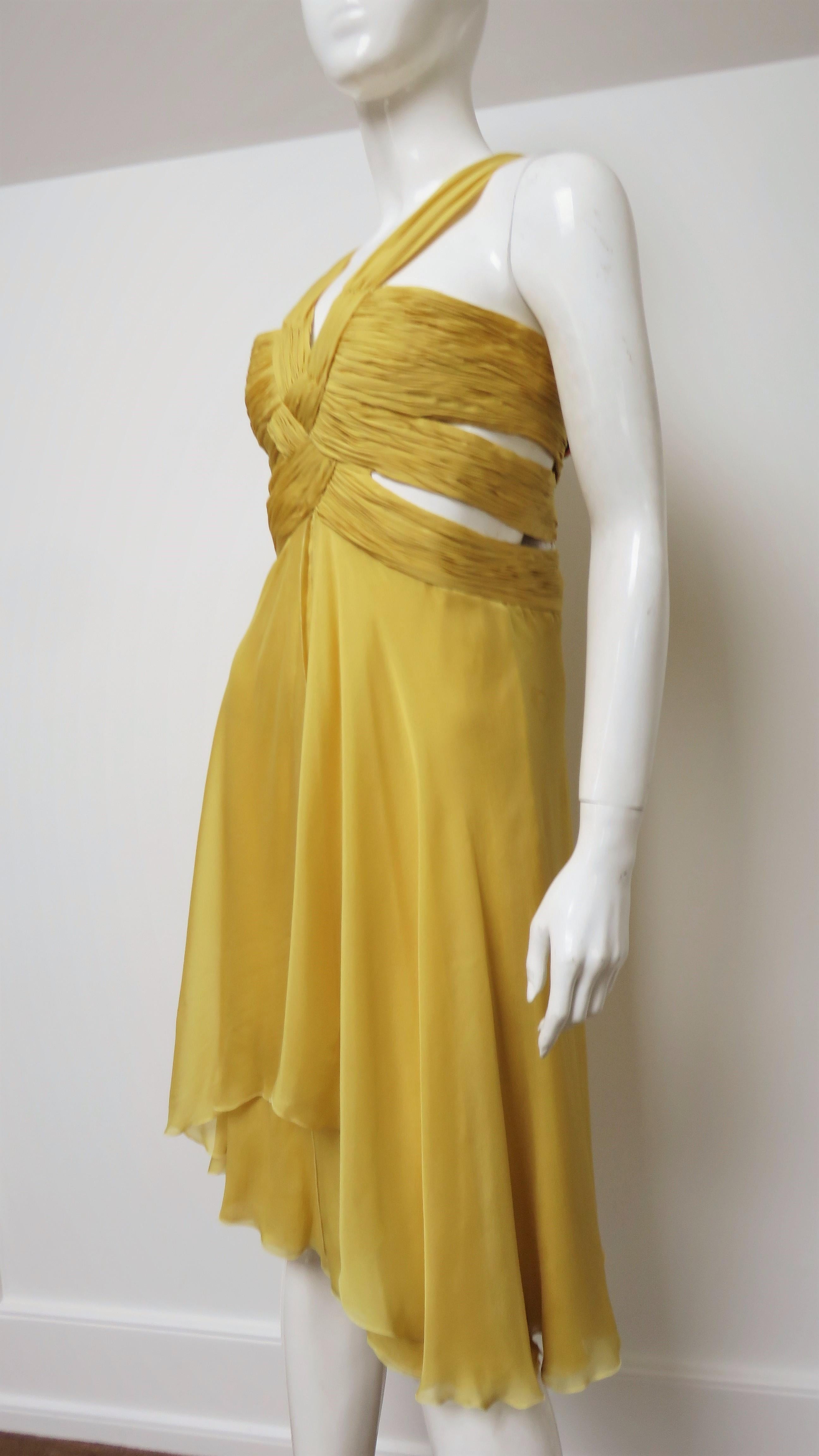 Women's Valentino Silk Dress with Cut outs SS 2007 For Sale