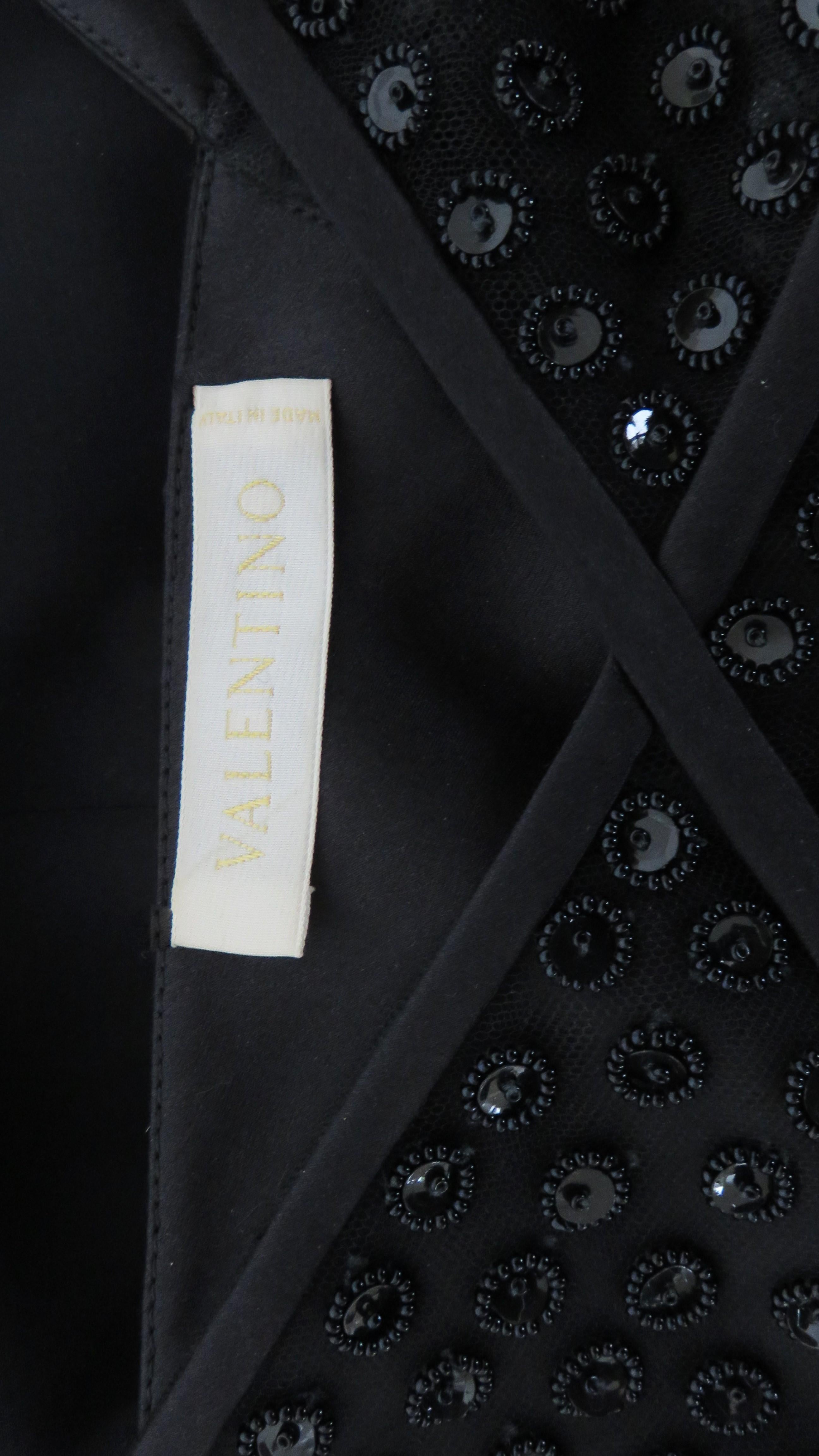 Valentino - Robe en soie avec empiècements en dentelle en vente 13