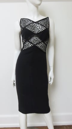 Valentino Silk Dress with Lace Insets