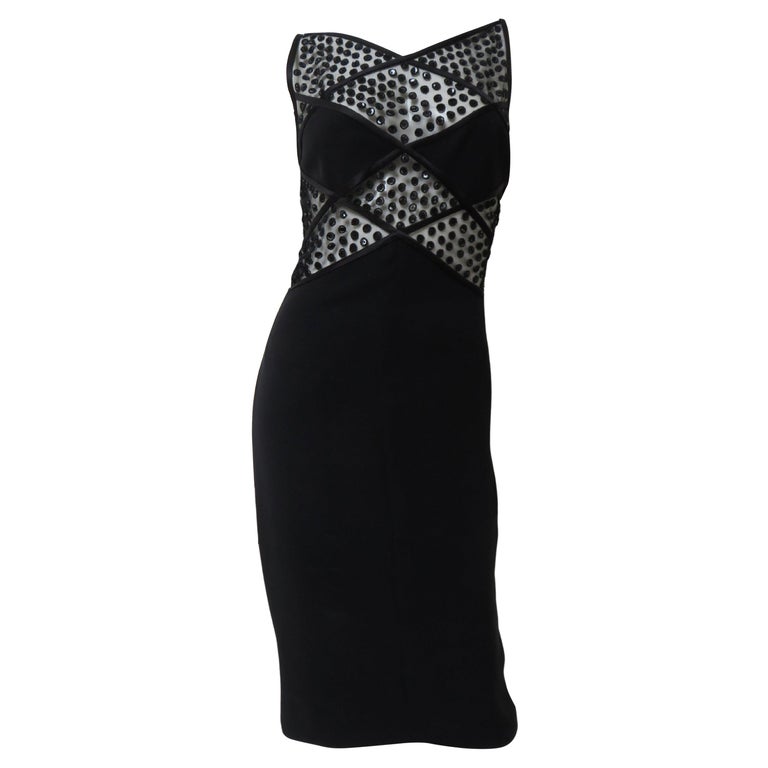 Valentino Silk Dress with Lace Insets For Sale at 1stDibs
