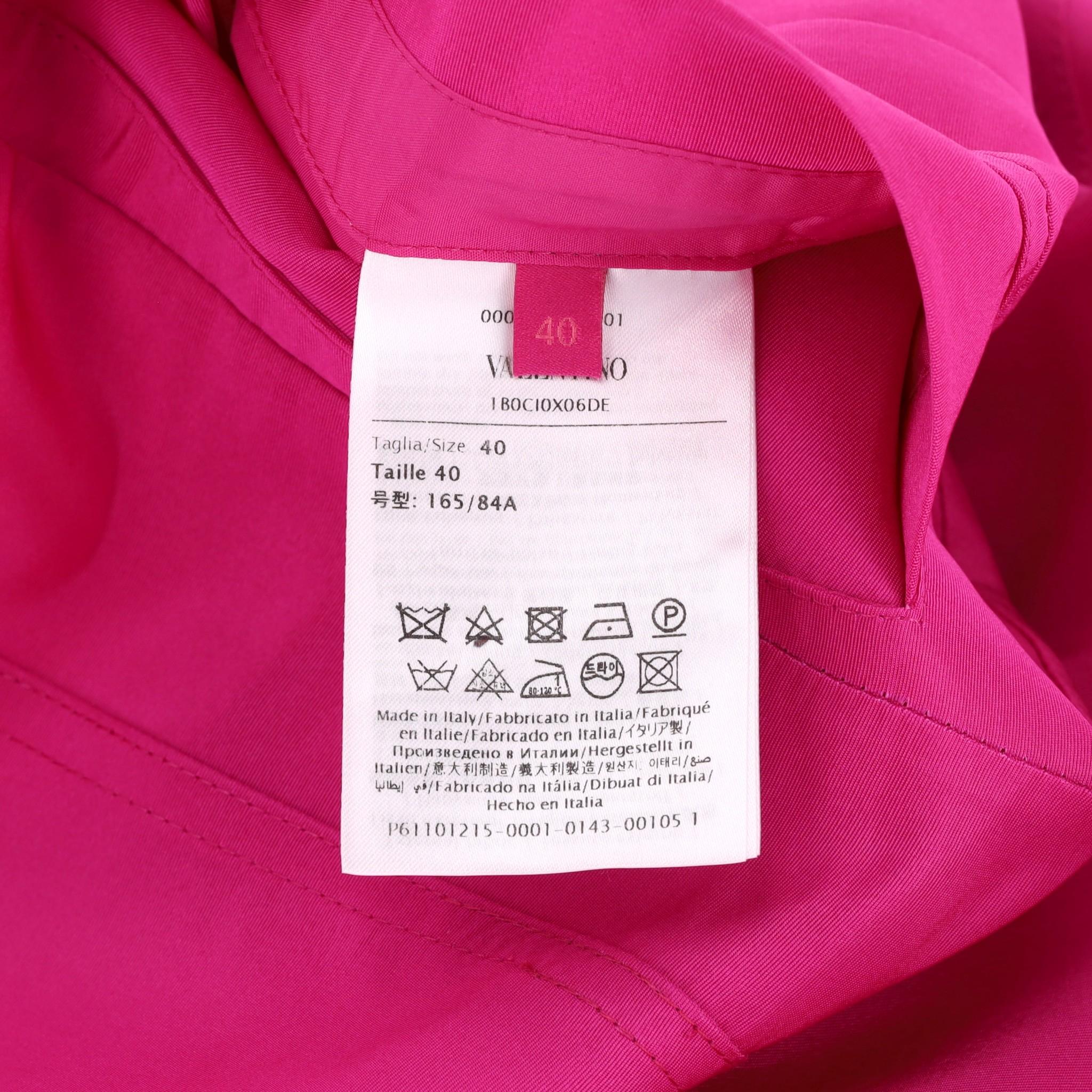 Valentino Silk Faille Shirt/Coat en vente 2