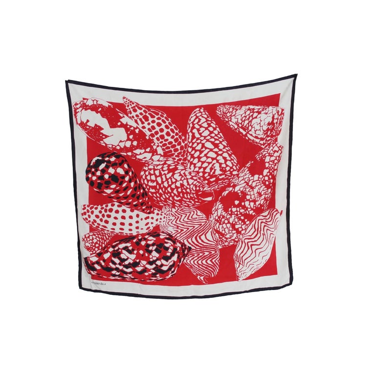 Valentino Silk Foulard Vintage Red White For Sale at 1stDibs | foulard  valentino vintage