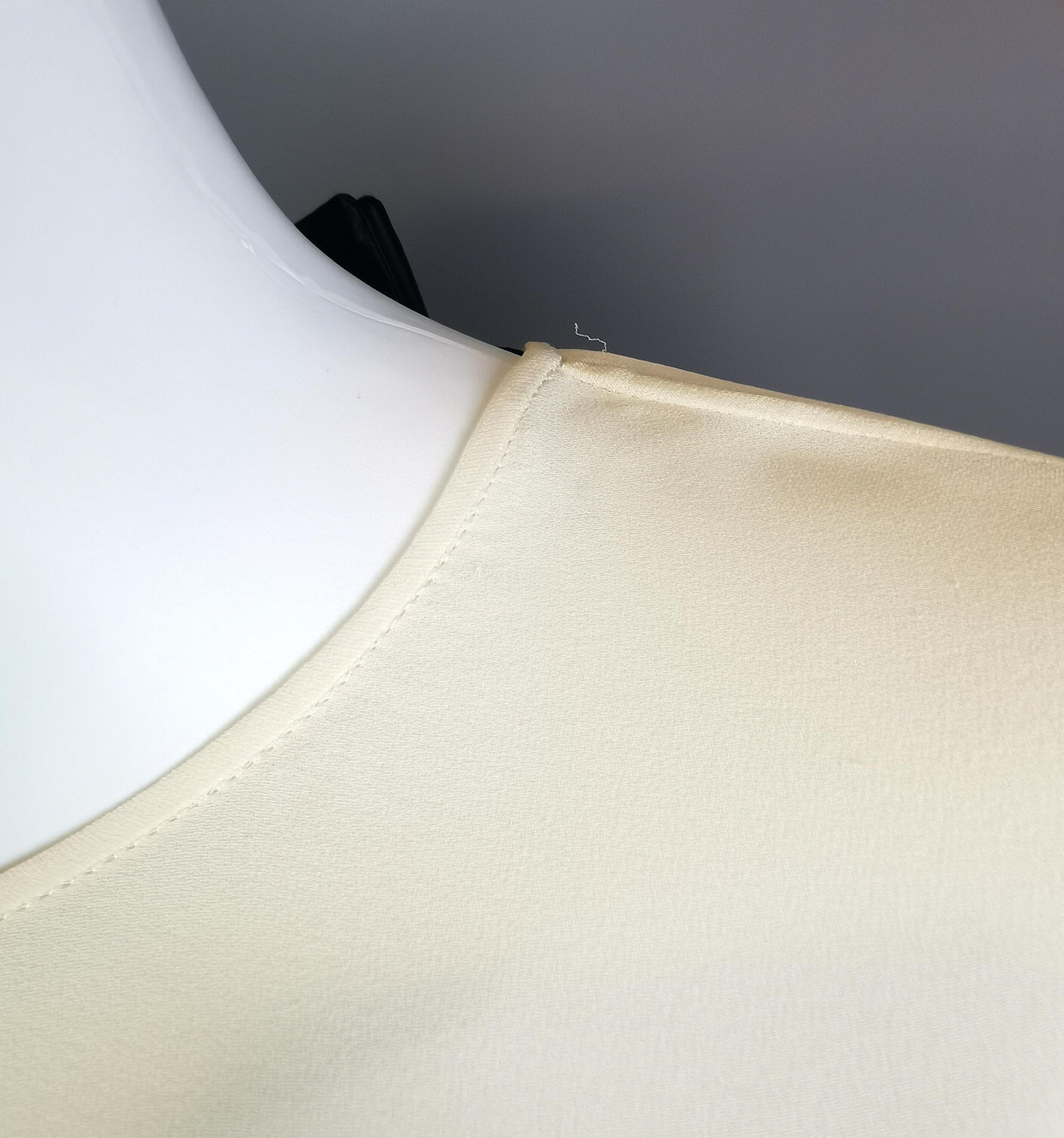 Valentino Silk Georgette cape blouse, Bow back  For Sale 8
