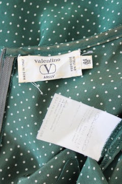 Valentino Silk Green Polka Dot Party Dress